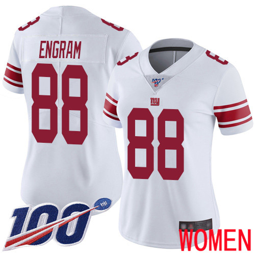Women New York Giants 88 Evan Engram White Vapor Untouchable Limited Player 100th Season Football NFL Jersey